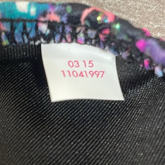 NWOT Victoria’s Secret Bikini Strappy Cheeky Triangle Top Neon Graffiti Yellow M - Picture 5 of 16